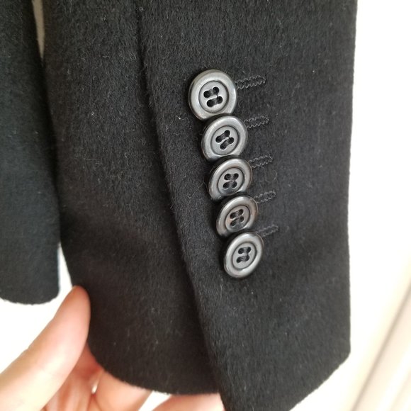Black Wool Cashmere Blazer/ Suit Jacket - Picture 3 of 11